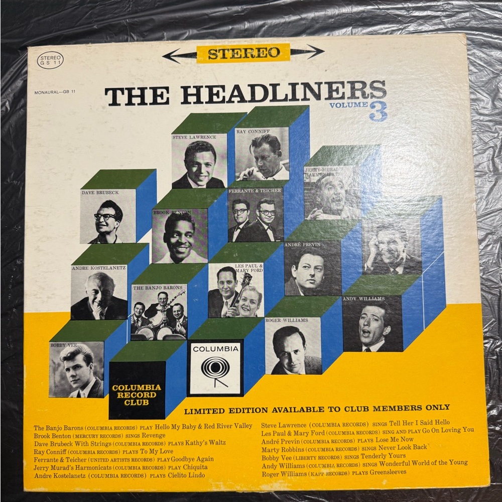 The Headliners Volume 3 Vinyl Record - Picture 1 of 4